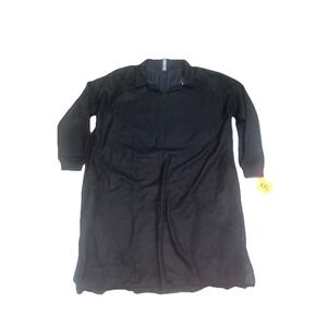 NWT Women's Black MONDETTA Collard Long Sleeve Dress Size Large L